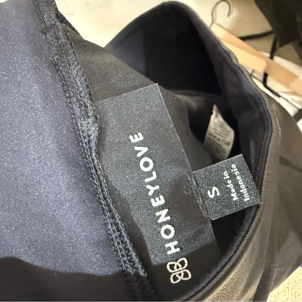 HONEYLOVE black faux just like leather legging